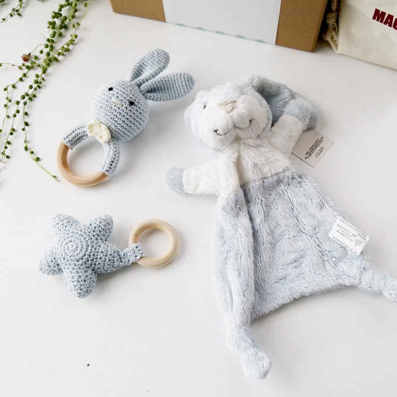 Newborn Baby Toy Ringer & Plush Gift Set – Soft & Safe Sensory Toys