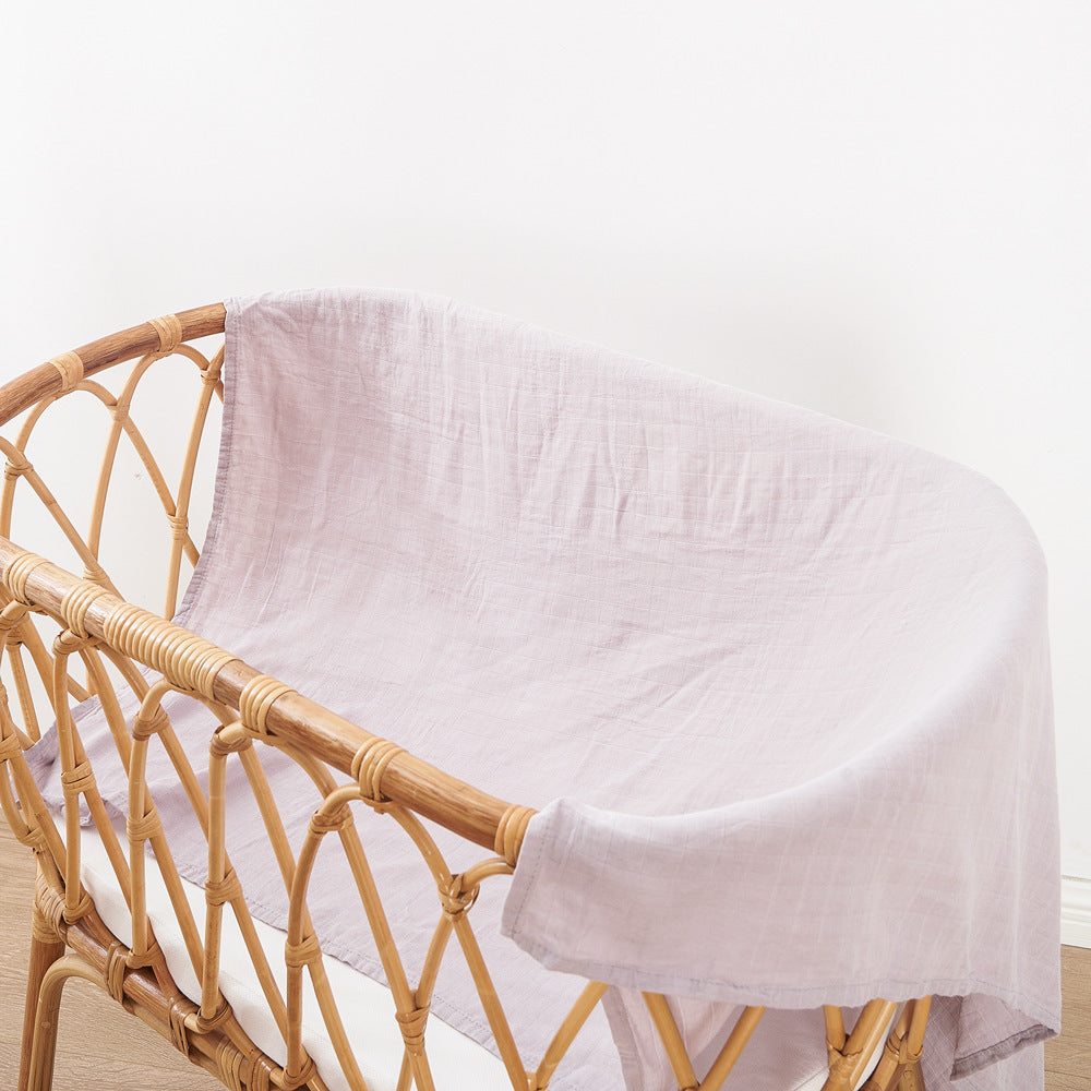 Newborn Bamboo Cotton Baby Blanket – Soft Muslin Wrap (120×110cm)