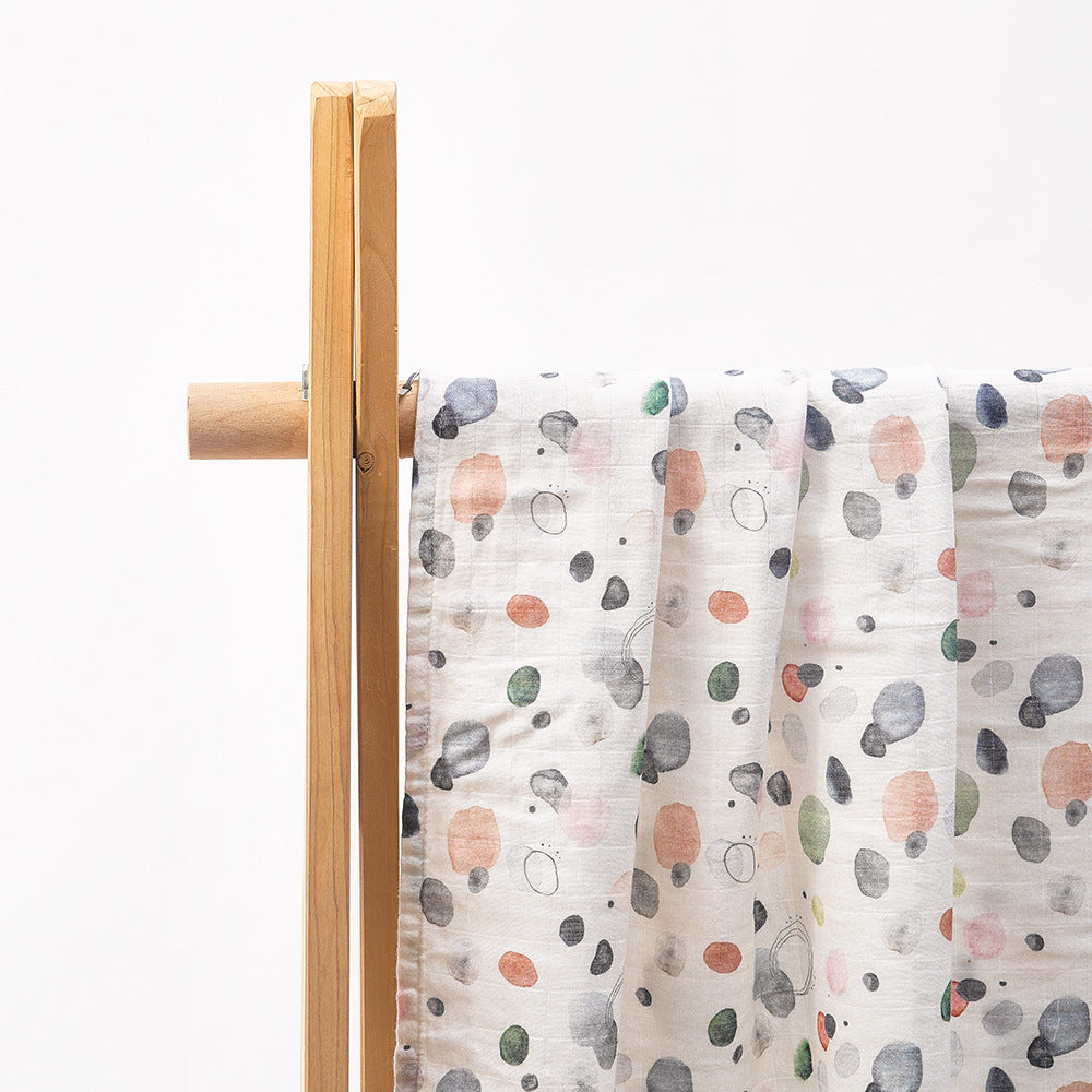 Newborn Bamboo Cotton Baby Blanket – Soft Muslin Wrap (120×110cm)