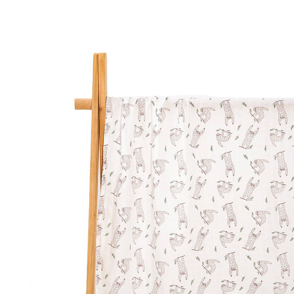 Newborn Bamboo Cotton Baby Blanket – Soft Muslin Wrap (120×110cm)