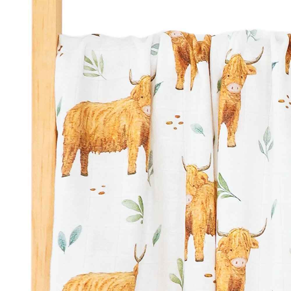 Newborn Bamboo Cotton Gauze Baby Blanket – Soft Muslin Wrap (120×110cm)