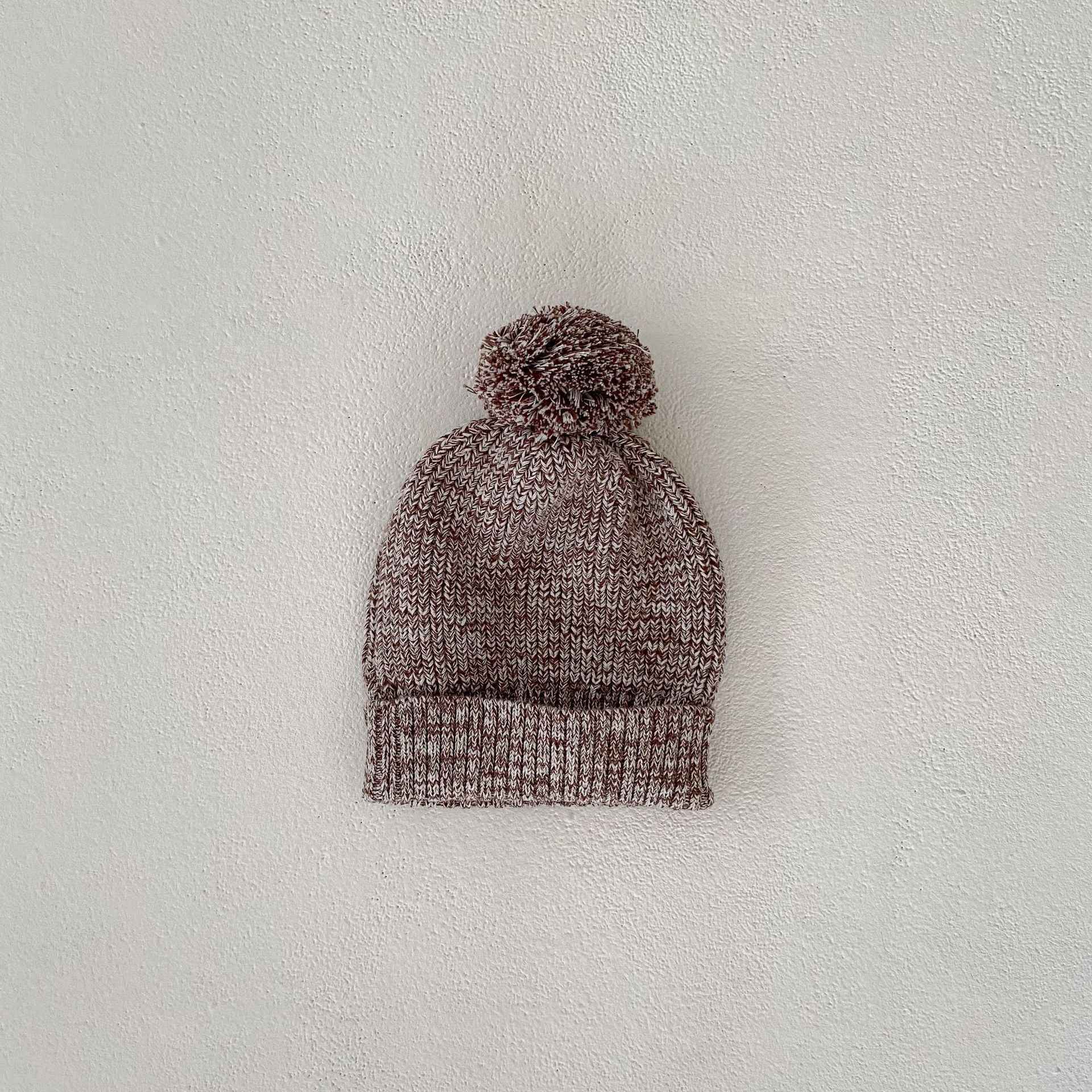 3-Piece Baby Knitwear Set – Pullover Romper, Knit Pants & Pom-Pom Hat