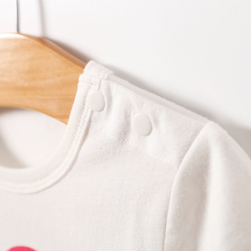 I ❤️ Mum & Dad Bodysuit – Short Sleeve Cotton Romper for Babies
