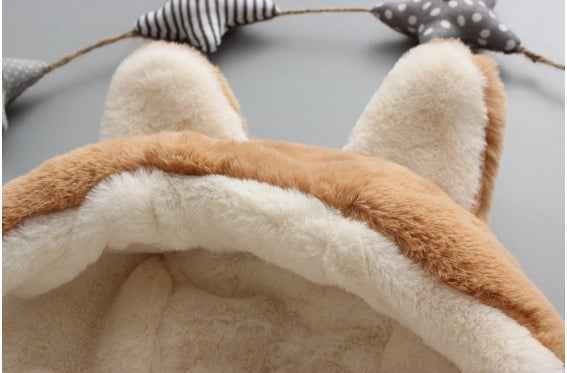 Snuggly Baby Plush Coat with Ears & Tail – Warm Winter Jacket