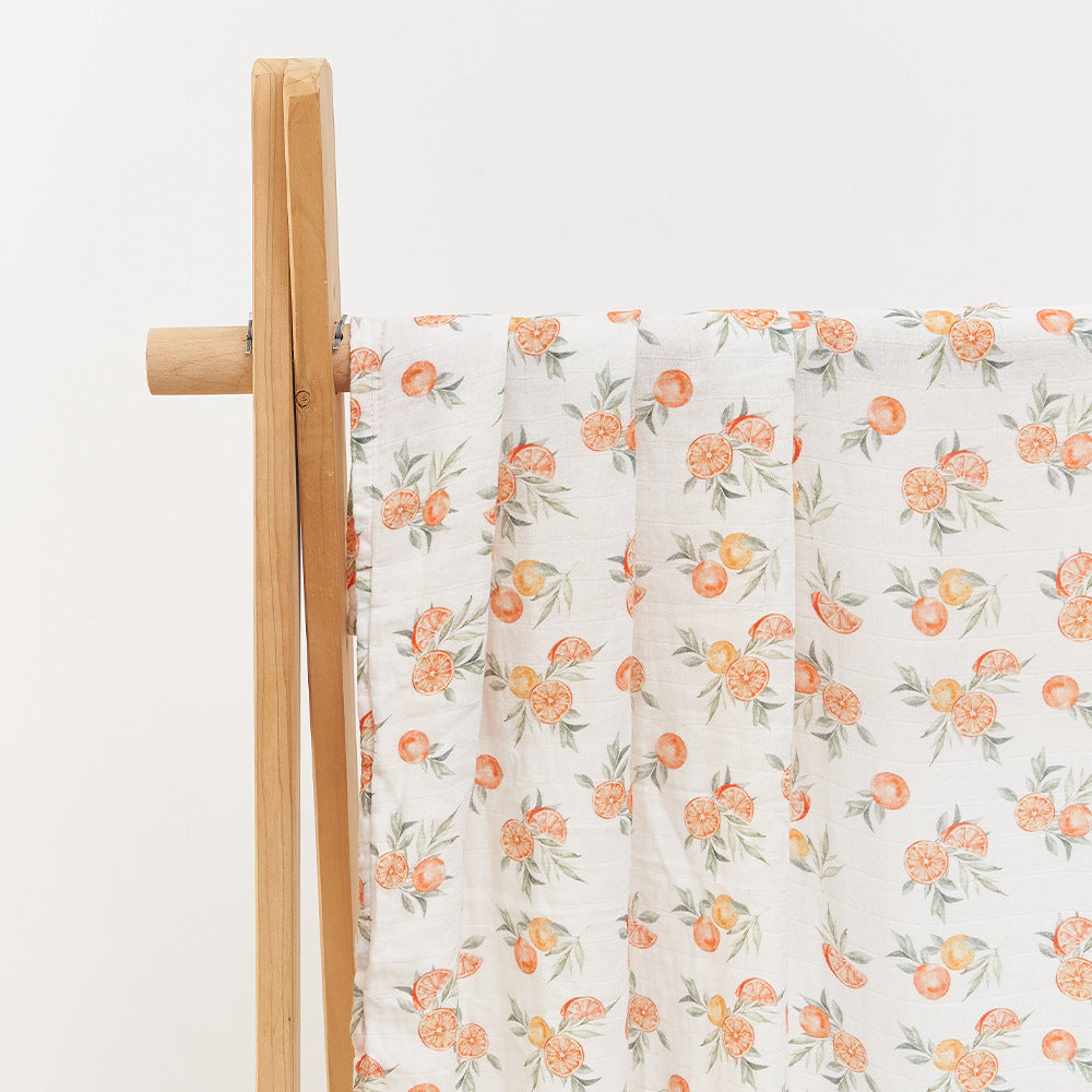 Newborn Bamboo Cotton Baby Blanket – Soft Muslin Wrap (120×110cm)