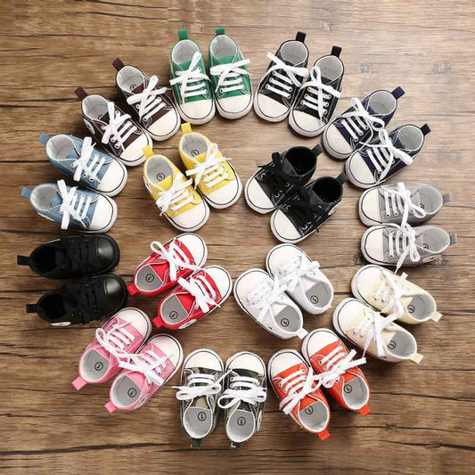 Baby Canvas Soft Sole Shoes – First Walker Sneakers
