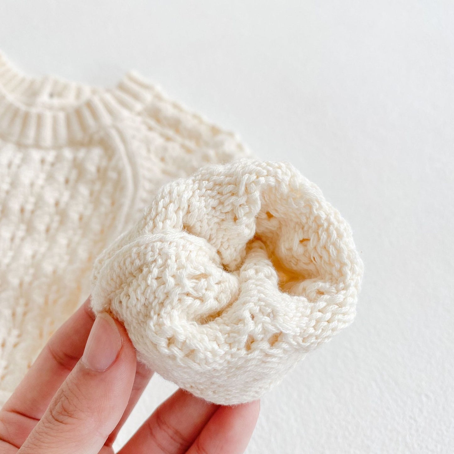 Baby Knit Romper - Cozy Cable Knit Long Sleeve Bodysuit for Infants