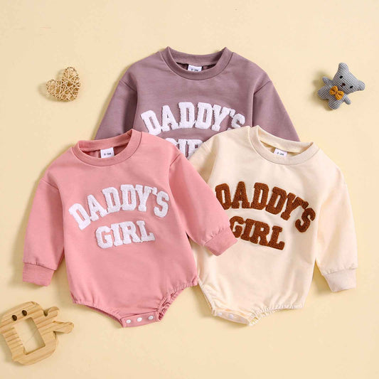 Daddy’s Girl Fleece-Letter Baby Romper