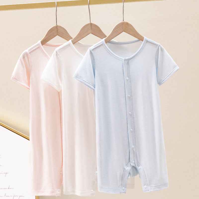 Bamboo Short Sleeve Baby Romper – Ultra Soft & Breathable