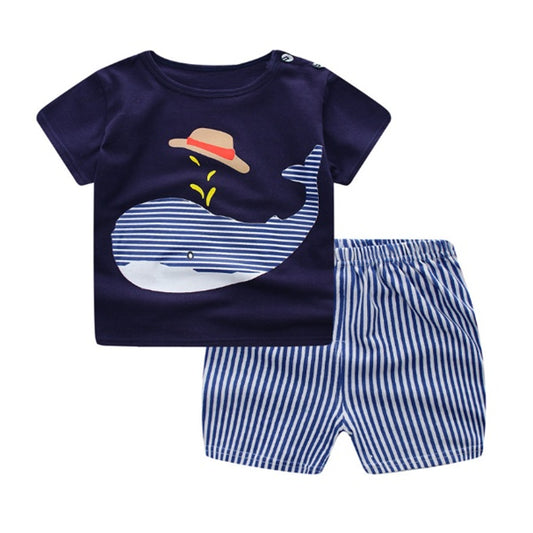 Baby Summer Outfit Set – Short Sleeve Tee & Matching Shorts for Playful Days