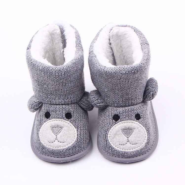 Bear Knit Baby Booties – Soft Winter Warmers