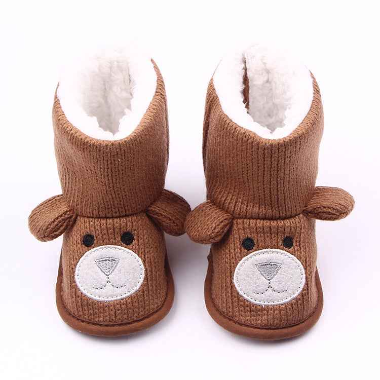 Bear Knit Baby Booties – Soft Winter Warmers