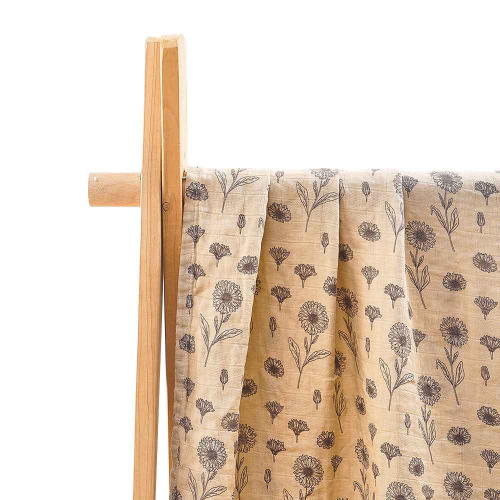 Newborn Bamboo Cotton Gauze Baby Blanket – Soft Muslin Wrap (120×110cm)