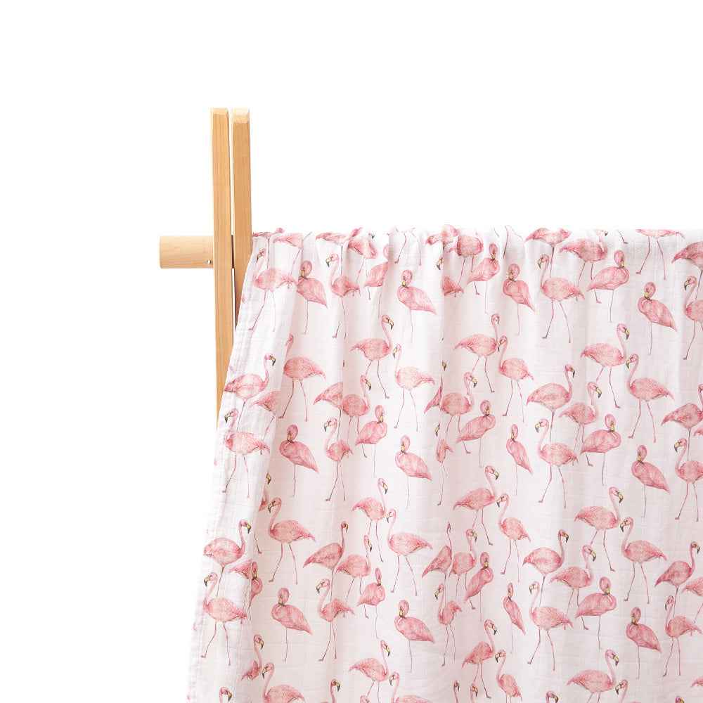 Newborn Bamboo Cotton Gauze Baby Blanket – Soft Muslin Wrap (120×110cm)