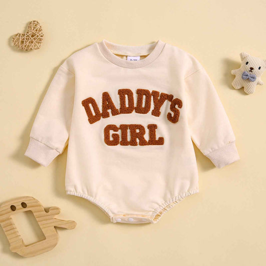 Daddy’s Girl Fleece-Letter Baby Romper