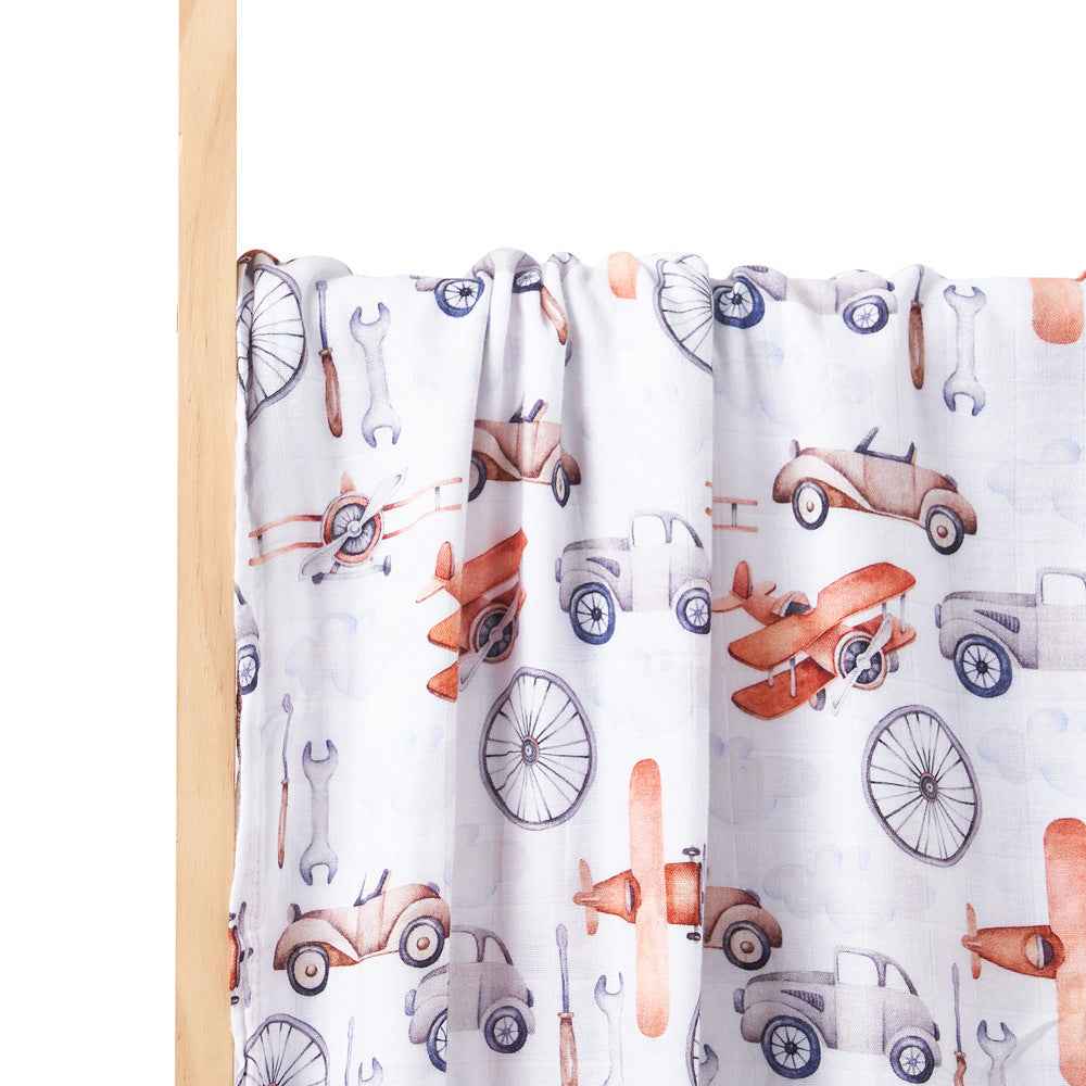 Newborn Bamboo Cotton Gauze Baby Blanket – Soft Muslin Wrap (120×110cm)
