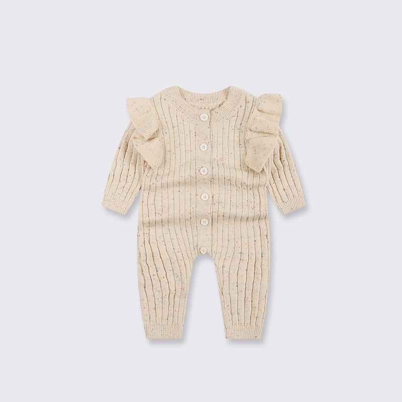 Baby Knitted Autumn Jumpsuit – Soft Cotton Blend for Cosy Days