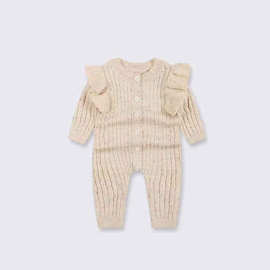 Baby Knitted Autumn Jumpsuit – Soft Cotton Blend for Cosy Days