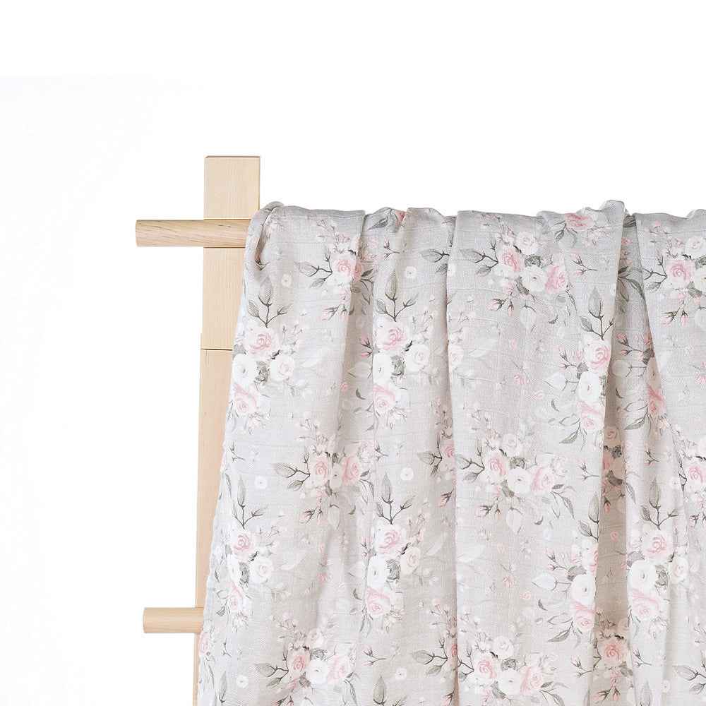 Newborn Bamboo Cotton Gauze Baby Blanket – Soft Muslin Wrap (120×110cm)