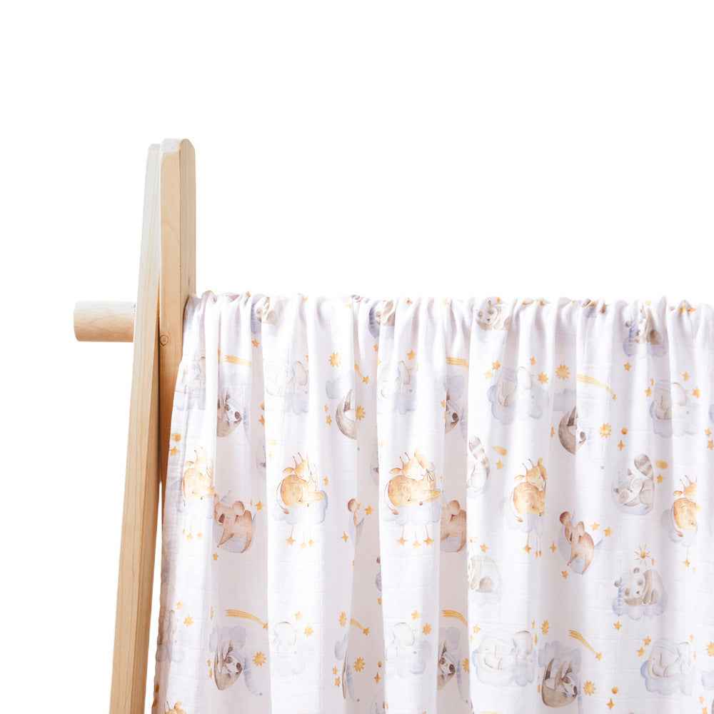 Newborn Bamboo Cotton Gauze Baby Blanket – Soft Muslin Wrap (120×110cm)