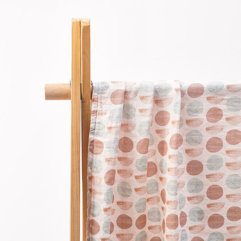 Newborn Bamboo Cotton Baby Blanket – Soft Muslin Wrap (120×110cm)