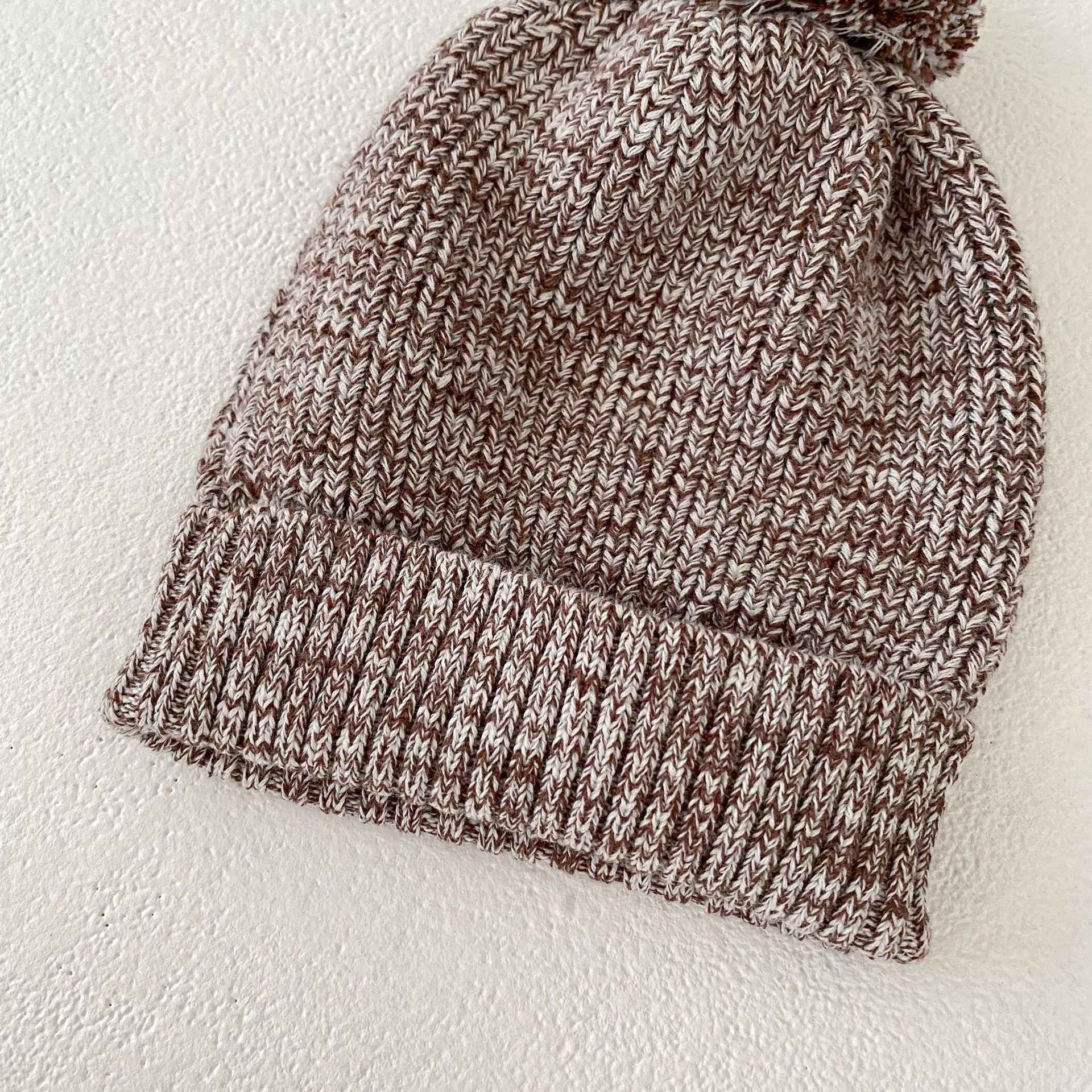 3-Piece Baby Knitwear Set – Pullover Romper, Knit Pants & Pom-Pom Hat