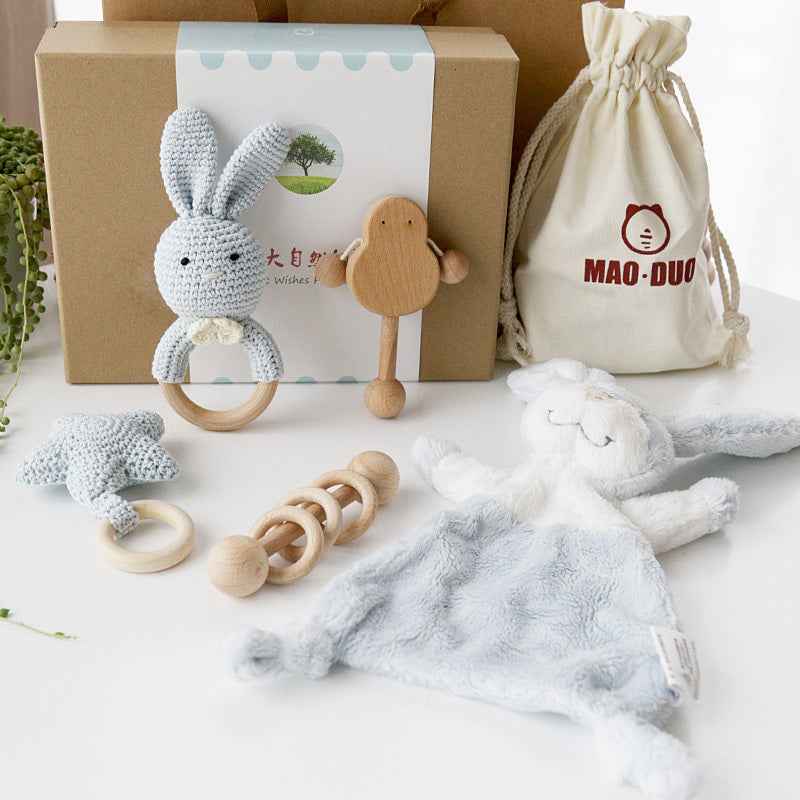 Newborn Baby Toy Ringer & Plush Gift Set – Soft & Safe Sensory Toys