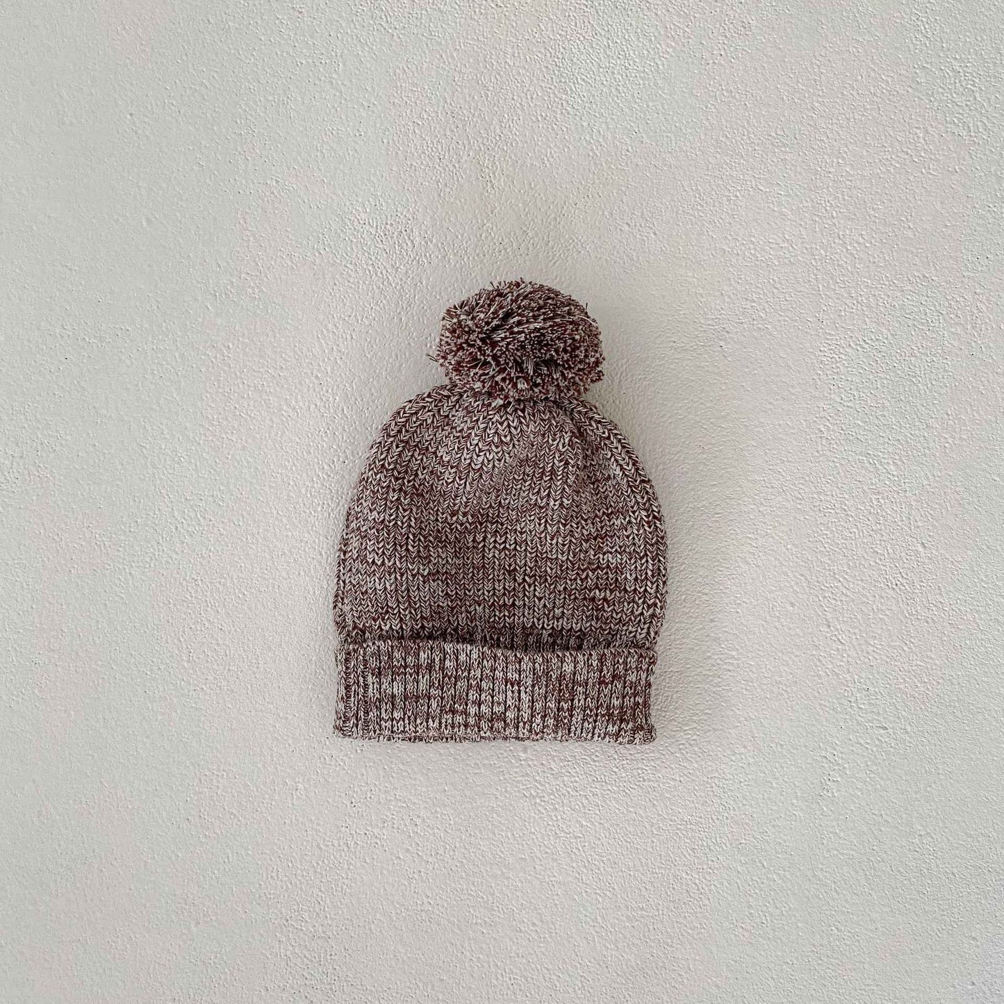 3-Piece Baby Knitwear Set – Pullover Romper, Knit Pants & Pom-Pom Hat