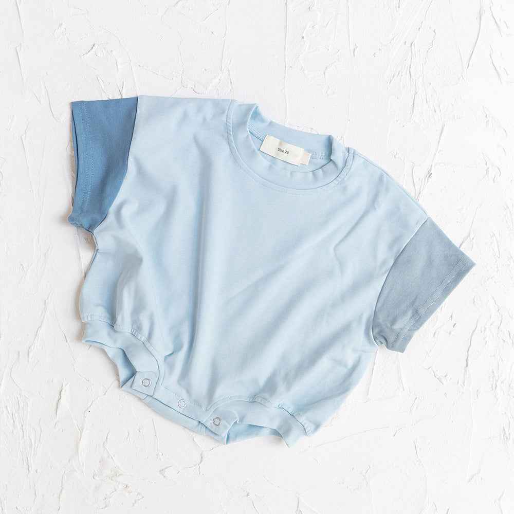 Colour Block Baby Romper – Short Sleeve One-Piece