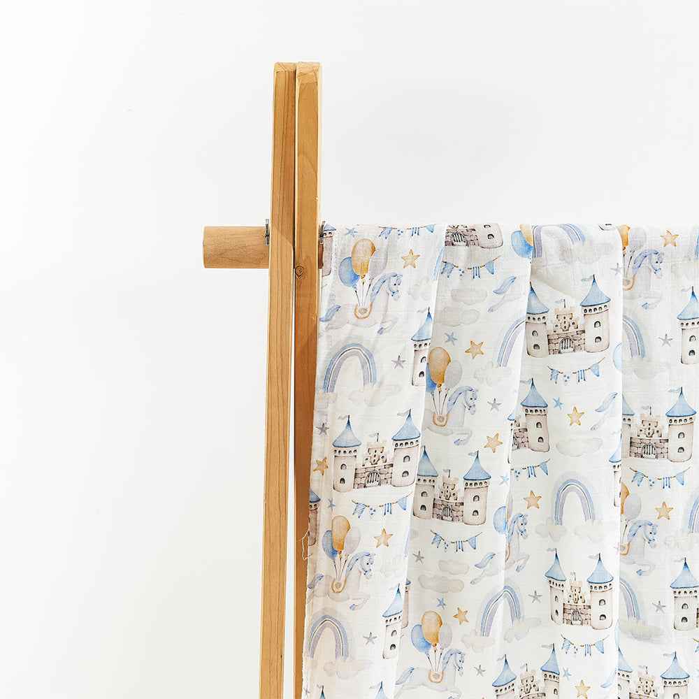 Newborn Bamboo Cotton Gauze Baby Blanket – Soft Muslin Wrap (120×110cm)