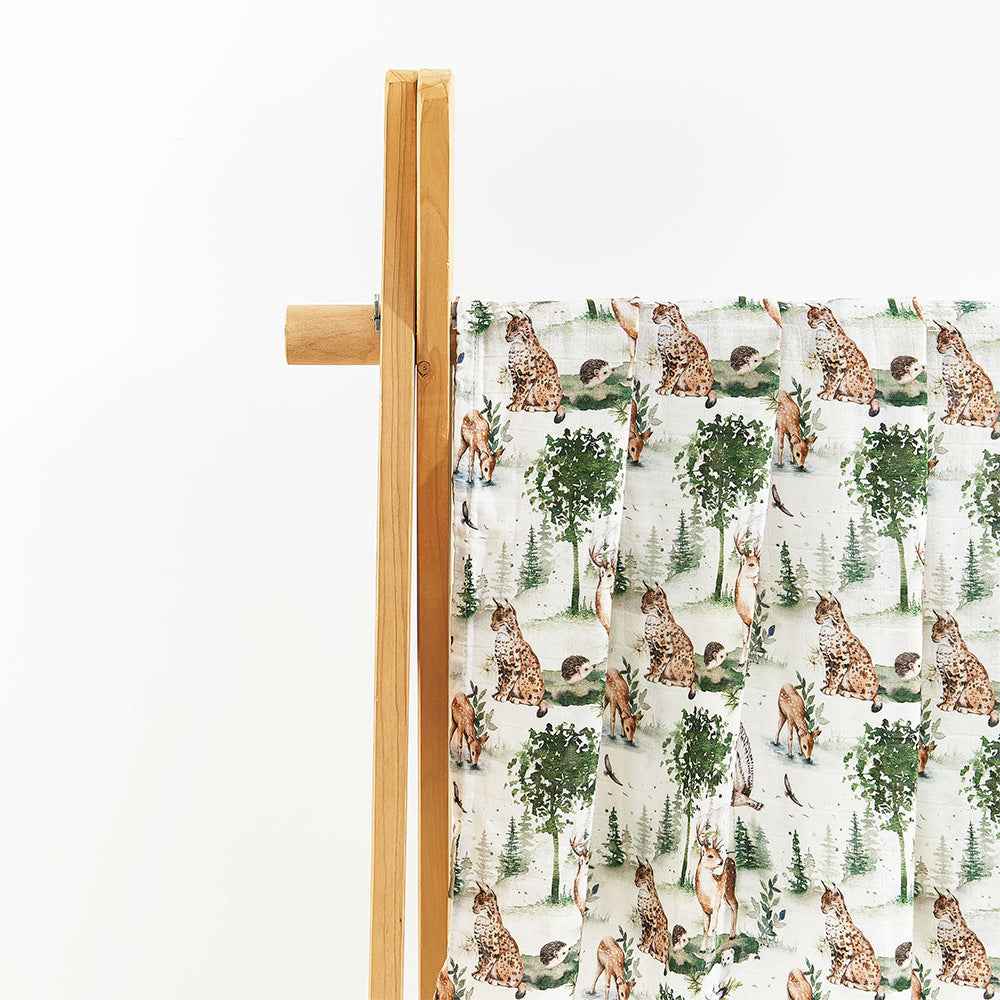 Newborn Bamboo Cotton Gauze Baby Blanket – Soft Muslin Wrap (120×110cm)