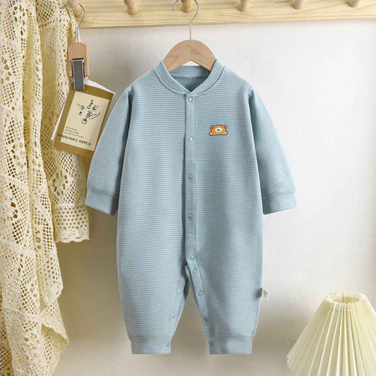 Baby Striped Cotton Jumpsuit – Soft Romper for Everyday Comfort