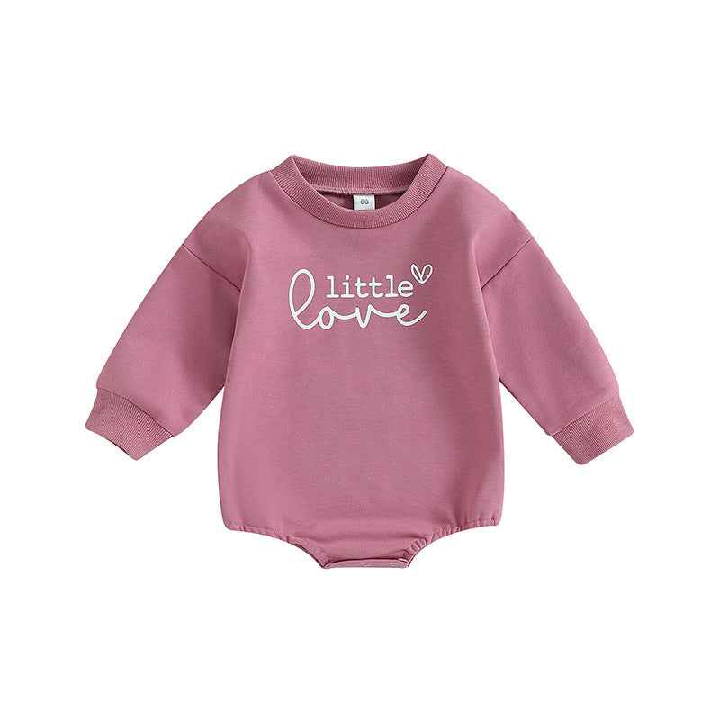 Letter Flower Print Long-sleeved Girls' Top – Cozy & Cute