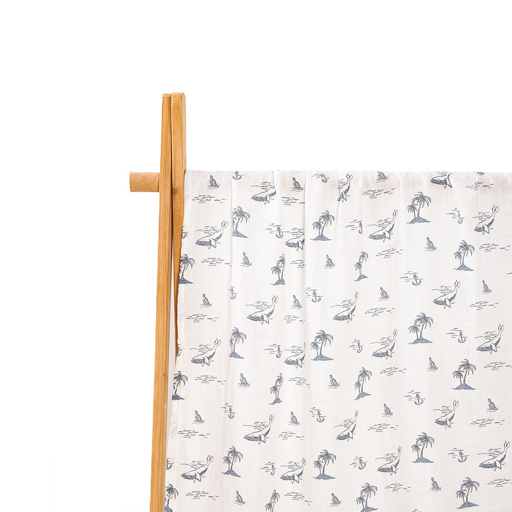 Newborn Bamboo Cotton Baby Blanket – Soft Muslin Wrap (120×110cm)