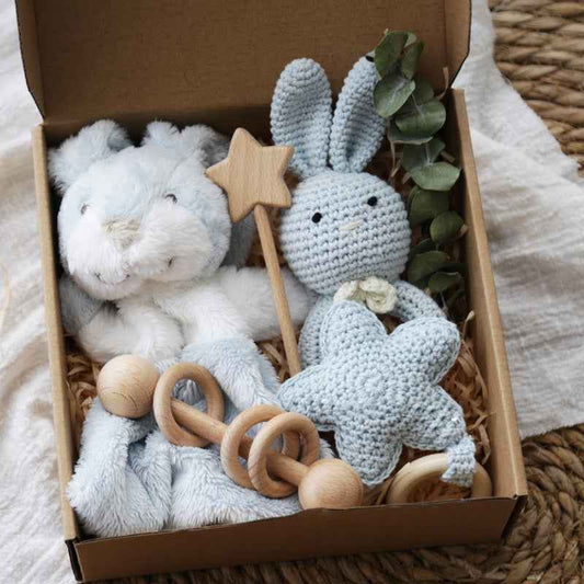Newborn Baby Toy Ringer & Plush Gift Set – Soft & Safe Sensory Toys