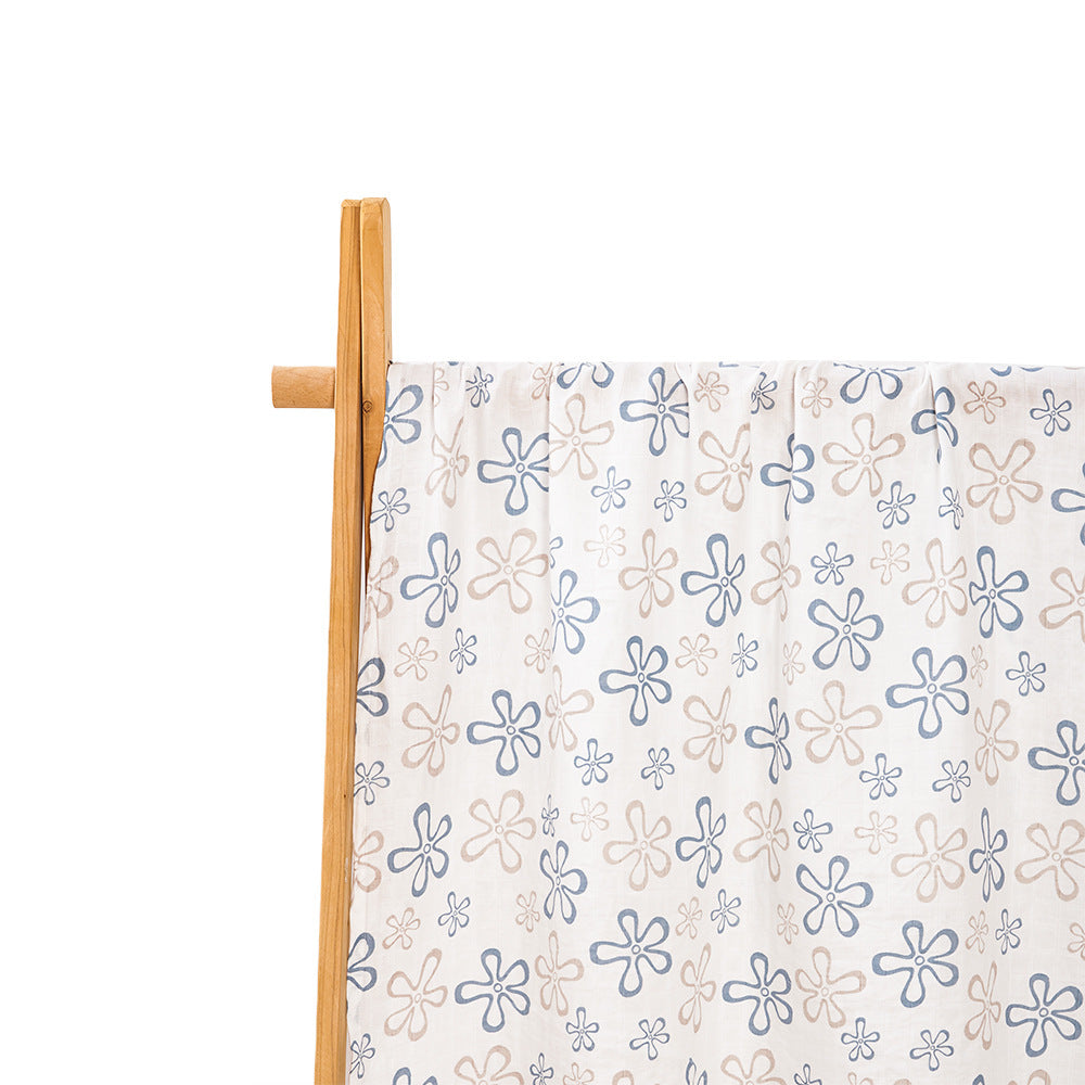 Newborn Bamboo Cotton Baby Blanket – Soft Muslin Wrap (120×110cm)