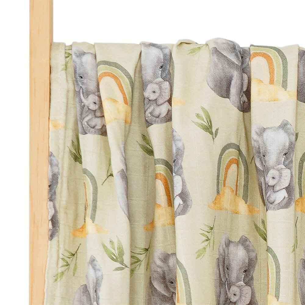 Newborn Bamboo Cotton Gauze Baby Blanket – Soft Muslin Wrap (120×110cm)
