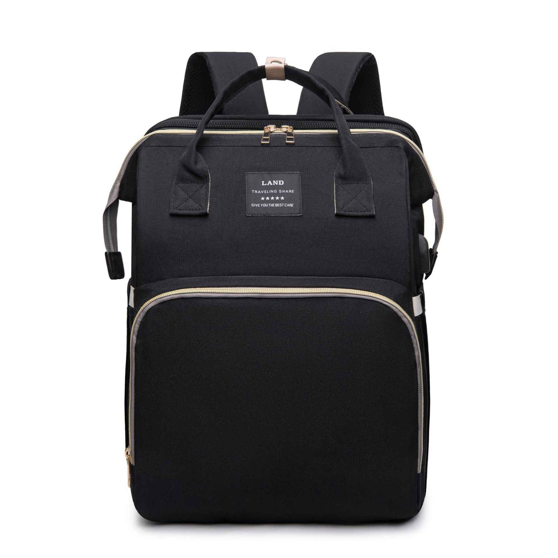 Mummy Baby Crib Backpack – Large Capacity Nappy Bag with USB Port & Cot Feature