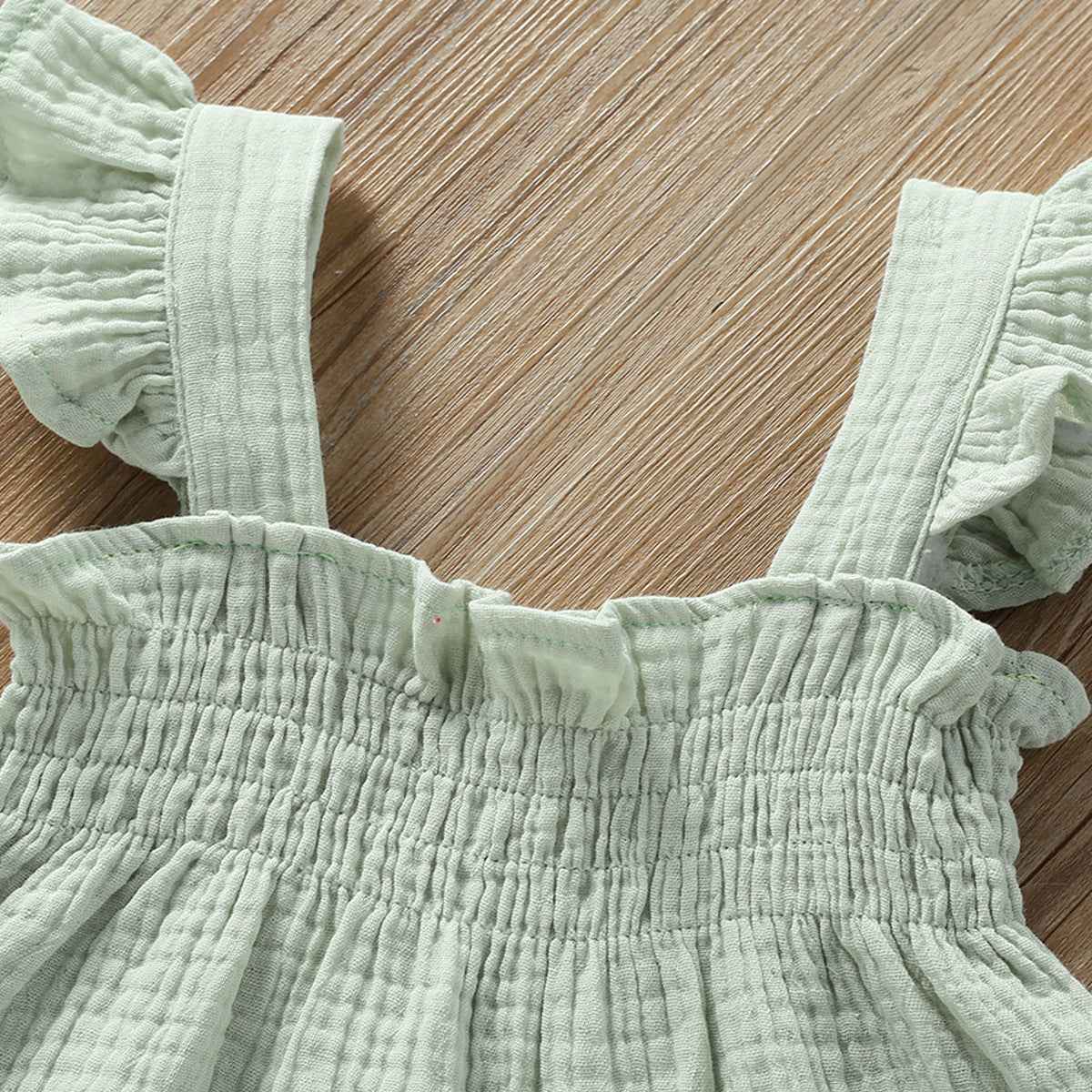 Muslin Baby Summer Set – Ruffle Top & Bloomers