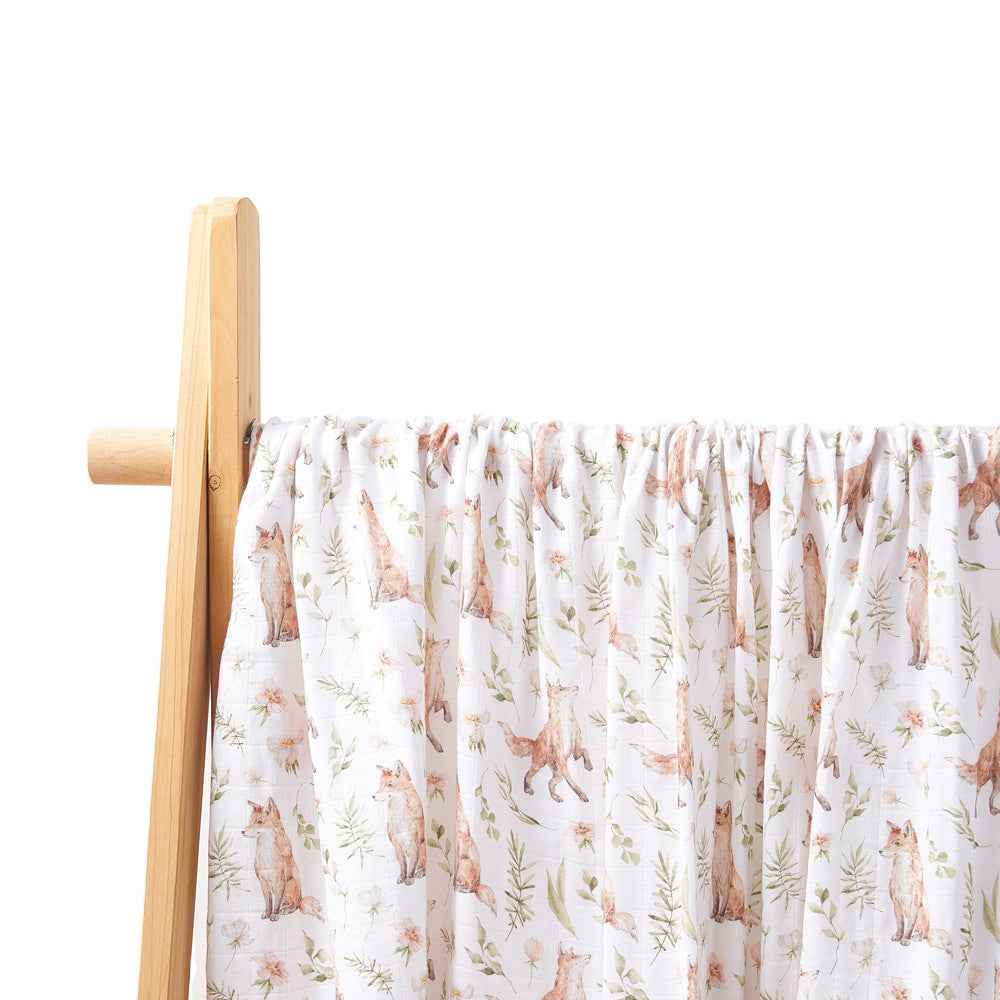 Newborn Bamboo Cotton Gauze Baby Blanket – Soft Muslin Wrap (120×110cm)