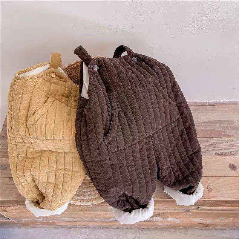 Baby Soft Corduroy Overalls – Thick Quilted Comfort