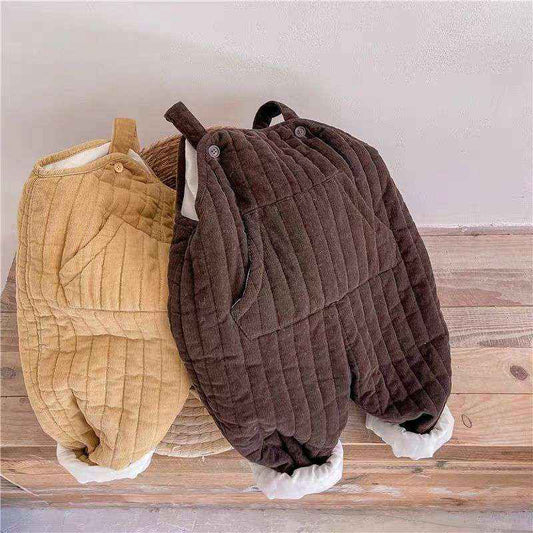 Baby Soft Corduroy Overalls – Thick Quilted Comfort