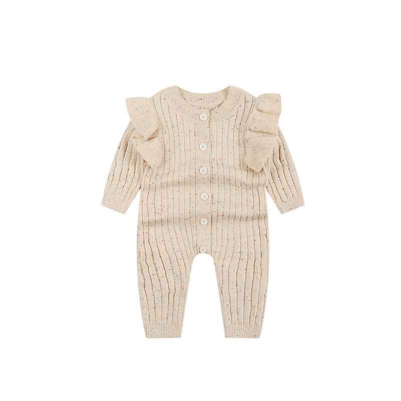 Baby Knitted Autumn Jumpsuit – Soft Cotton Blend for Cosy Days