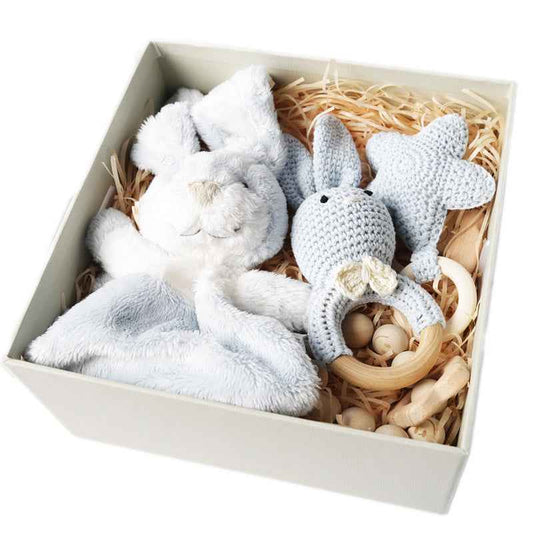 Newborn Baby Toy Ringer & Plush Gift Set – Soft & Safe Sensory Toys
