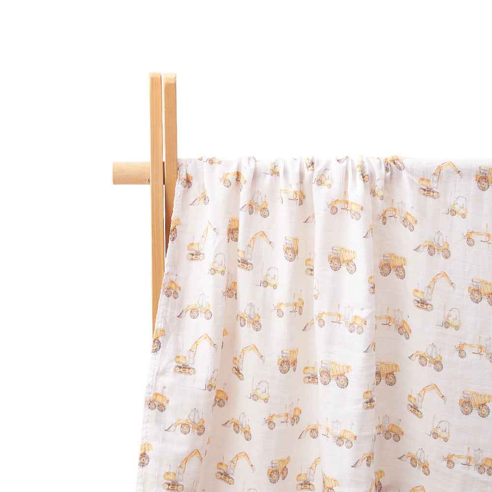 Newborn Bamboo Cotton Gauze Baby Blanket – Soft Muslin Wrap (120×110cm)